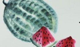 国画小孩吃瓜,国画中的小孩吃瓜瞬间